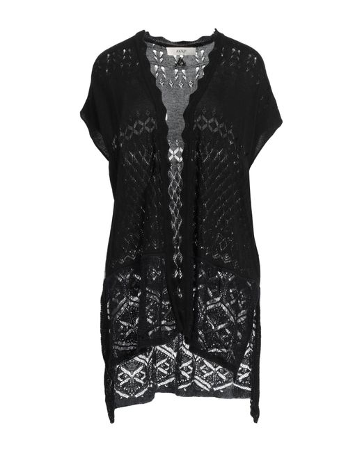 Akep Black Cardigan Viscose, Polyester