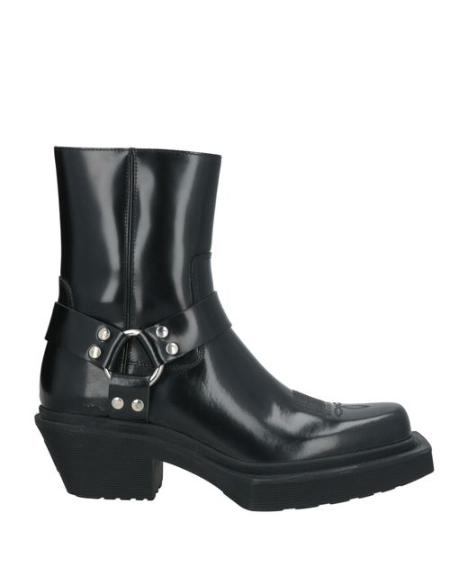 VTMNTS Black Ankle Boots Bull Skin for men