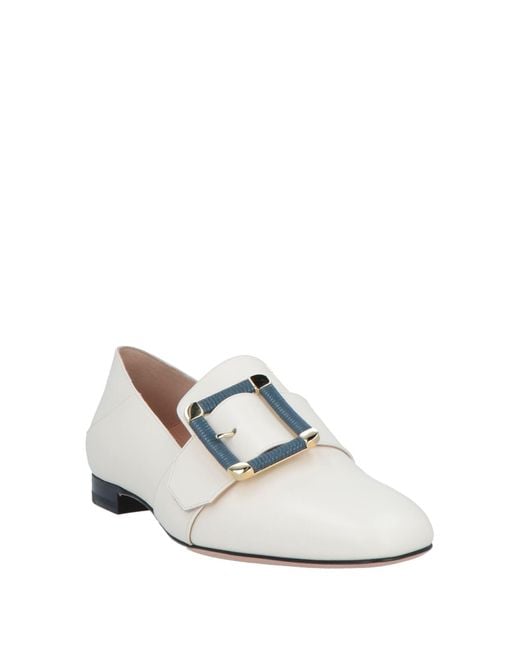 Bally White Loafers