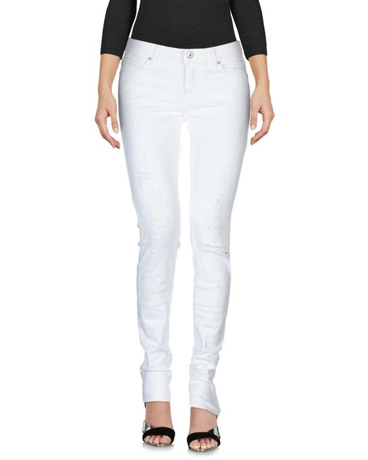 Roy Rogers White Jeans Cotton, Elastane