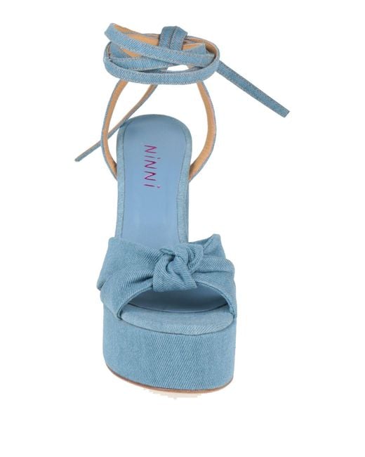 NINNI Blue Sandals Textile Fibers