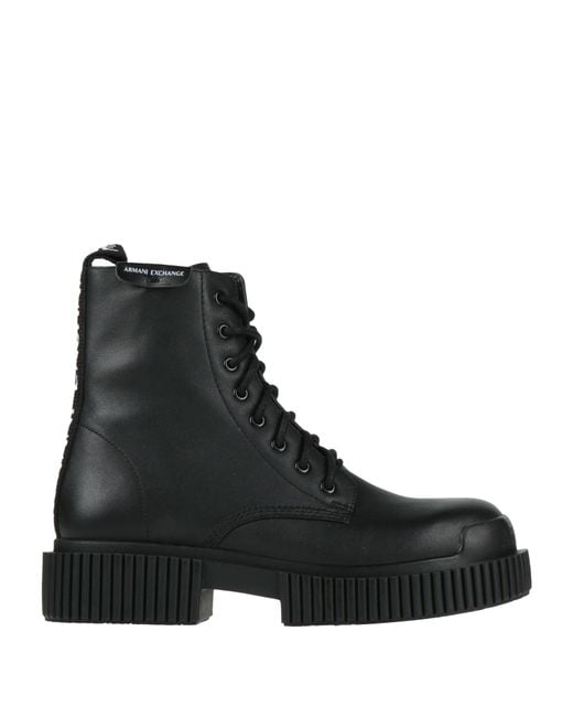 ARMANI EXCHANGE Black Ankle Boots