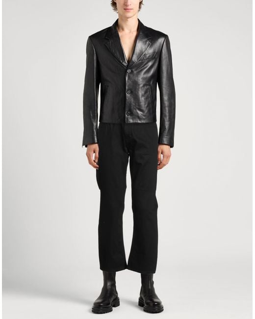 Acne Black Jeans Cotton, Polyester, Elastane for men