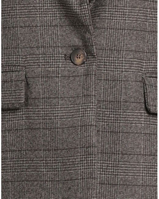 Souvenir Clubbing Brown Blazer Polyester, Viscose, Elastane
