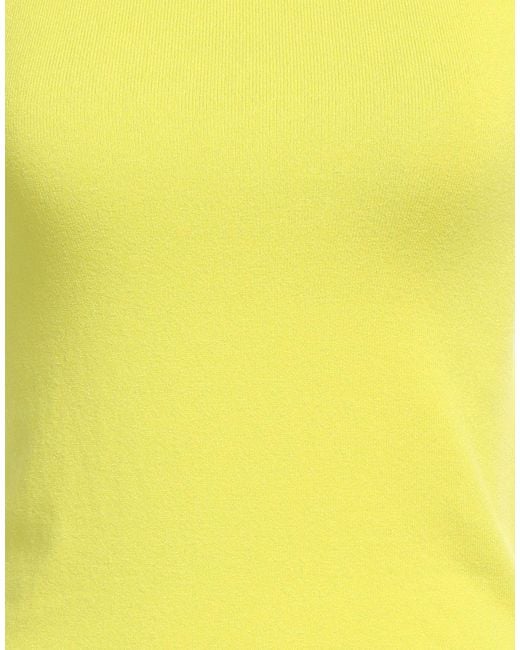 Twinset Yellow Turtleneck Viscose, Polyester
