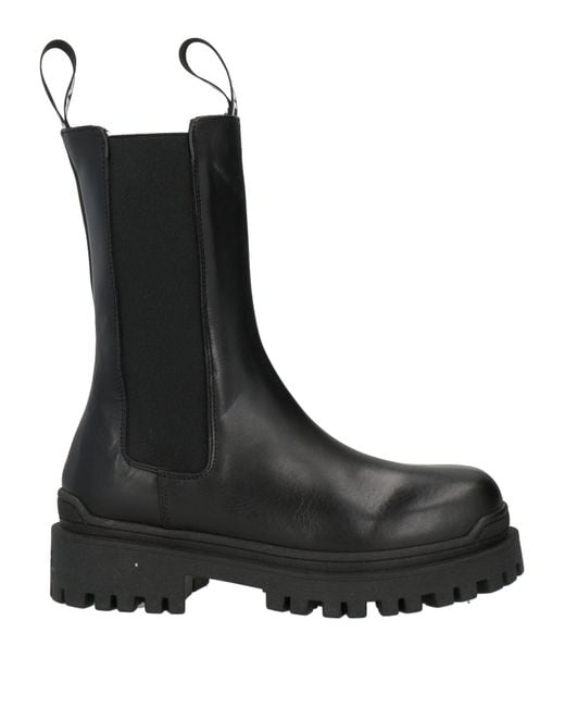 Karl Lagerfeld Black Ankle Boots Leather