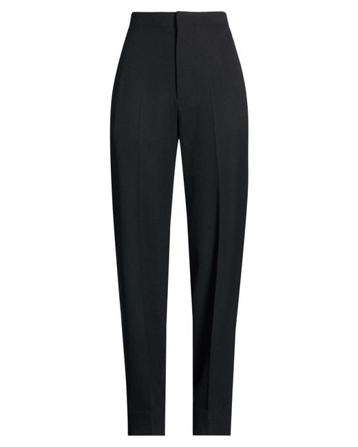 Victoria Beckham Black Pants Polyester, Virgin Wool