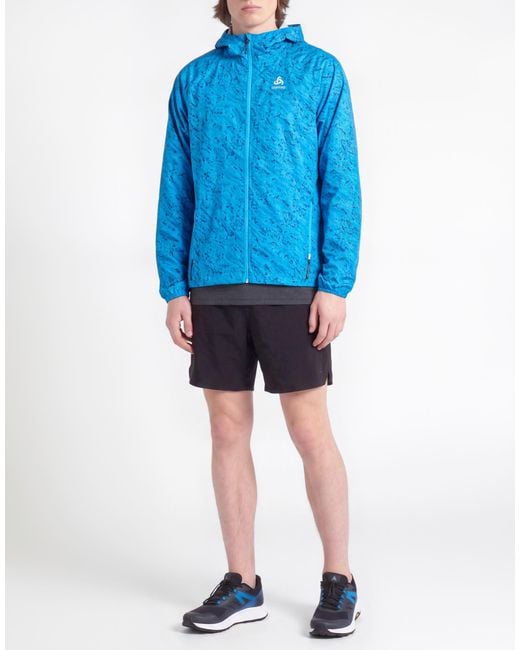 Odlo Blue Azure Overcoat & Trench Coat Polyamide for men