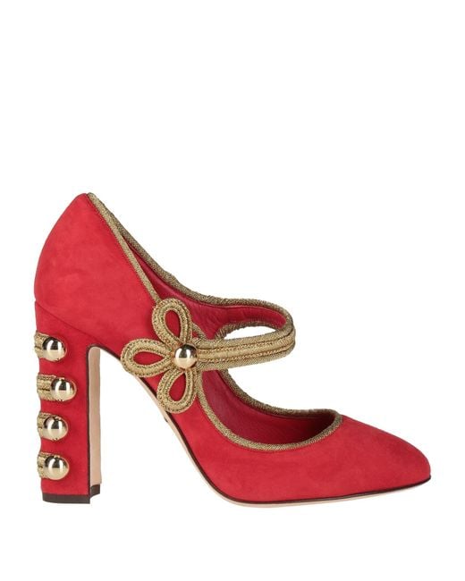 Decolletes di Dolce & Gabbana in Red