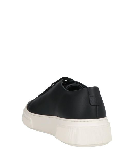 Giorgio Armani Black Sneakers Cow Leather for men