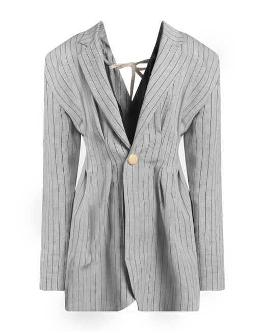 Jacquemus Gray Blazer Linen