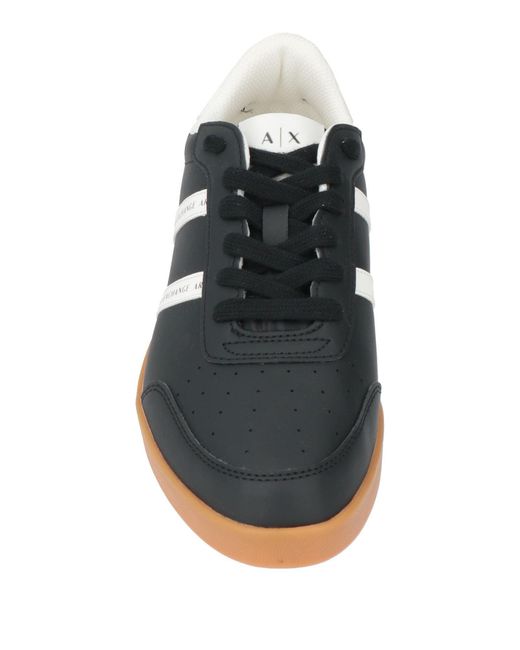 ARMANI EXCHANGE Black Sneakers Polyester, Polyurethane