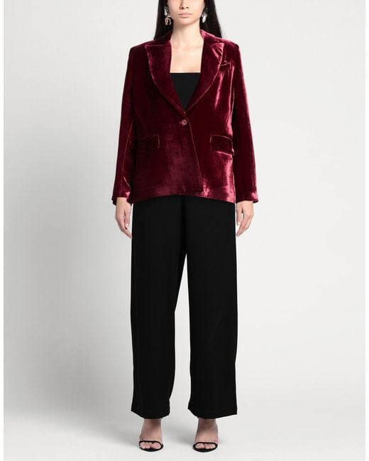 HANAMI D'OR Red Blazer Viscose, Silk