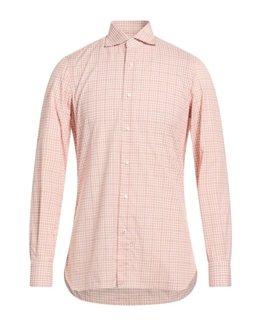 Isaia Pink Shirts for men