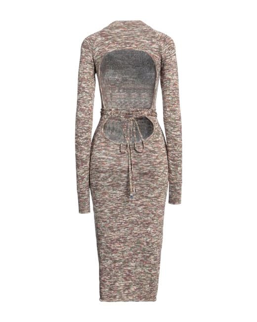 The Attico Gray Midi Dress