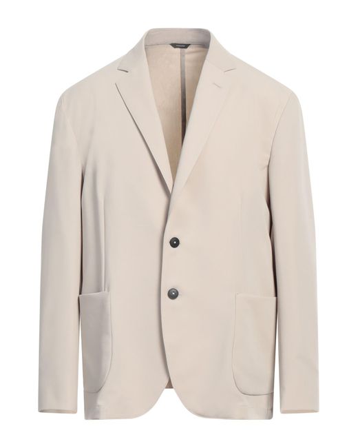 Tombolini Natural Blazer Polyester, Viscose, Elastane for men