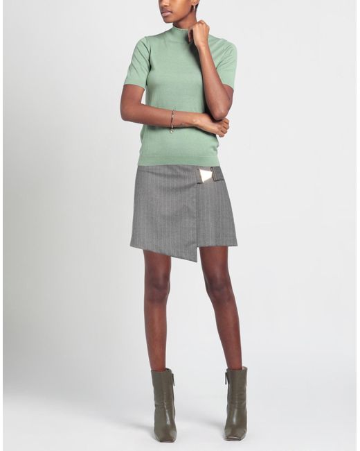LUCKYLU  Milano Gray Mini Skirt