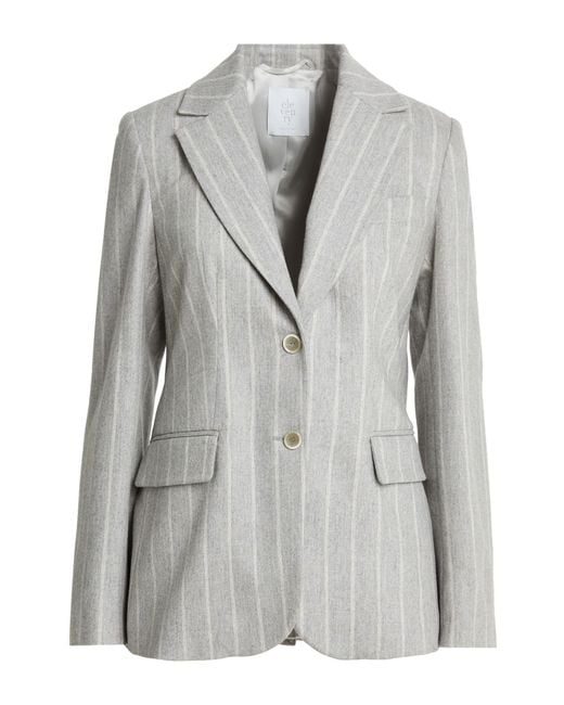 Eleventy Gray Blazer Wool, Cashmere, Elastane