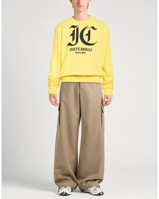 Just Cavalli Yellow Sweatshirt for men