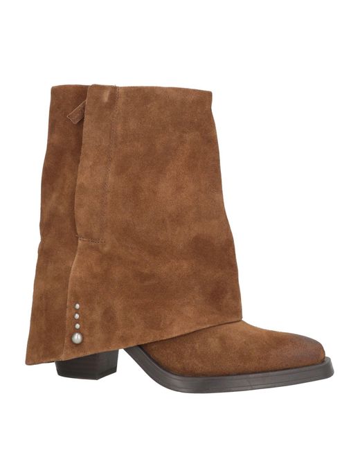 Ash Brown Ankle Boots