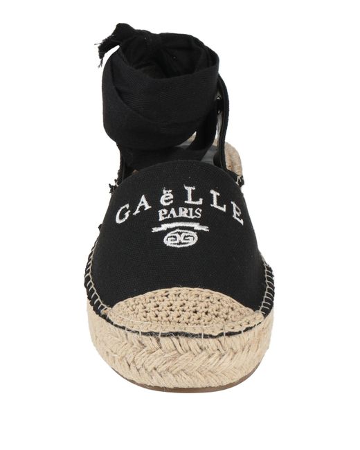 Gaelle Paris Black Espadrilles Textile Fibers