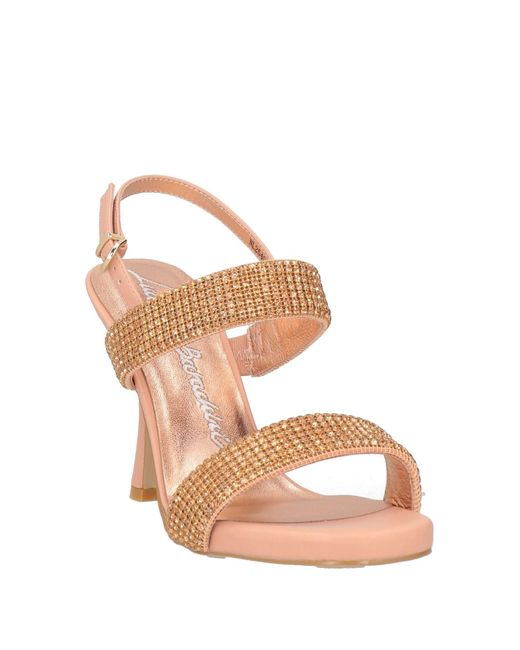 Luciano Barachini Pink Blush Sandals Leather