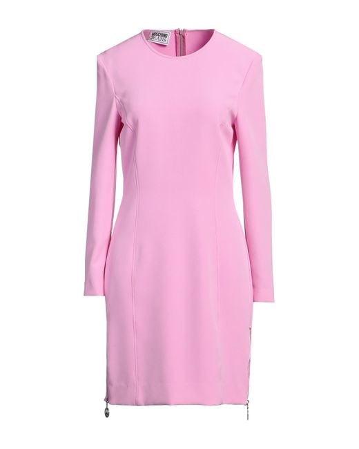 Moschino Pink Mini Dress Polyester, Elastane