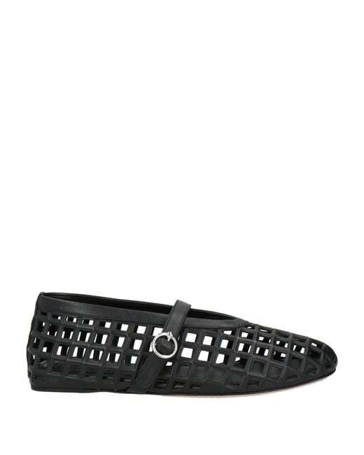 3Juin Black Ballet Flats Leather