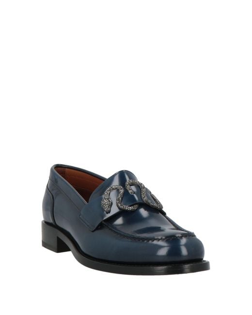 Rene Caovilla Blue Mokassin