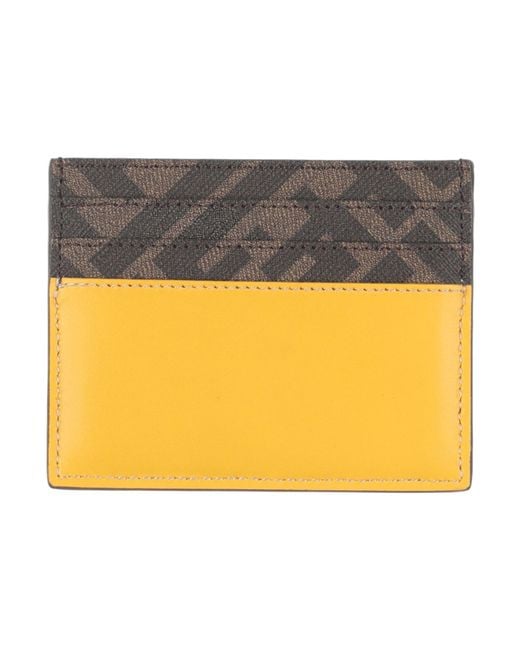 Fendi Yellow Cardholder for men