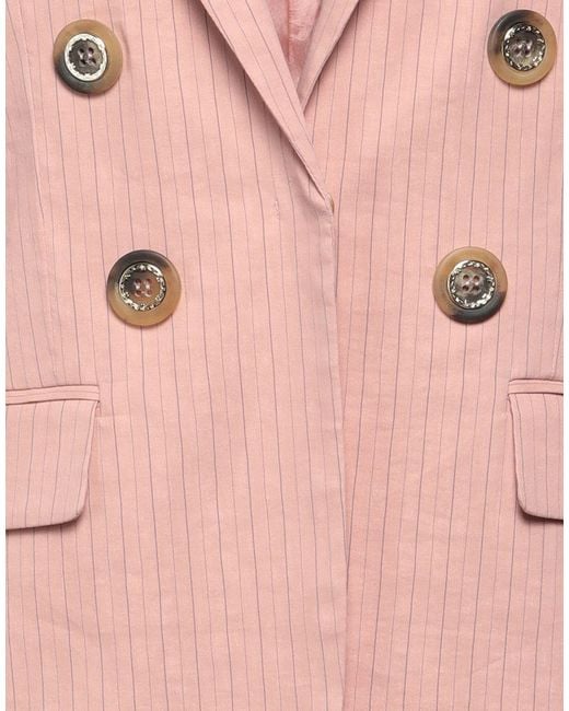 Pinko Pink Blazer Linen, Viscose, Elastane, Polyester
