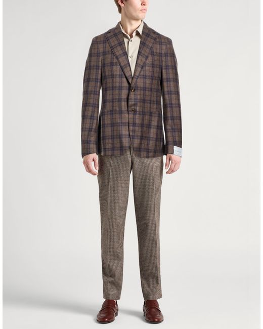 Caruso Brown Blazer for men