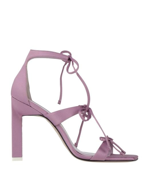The Attico Pink Lilac Sandals Textile Fibers