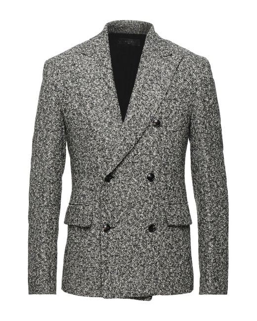 Amiri Tweed Suit Jacket in Black for Men | Lyst UK