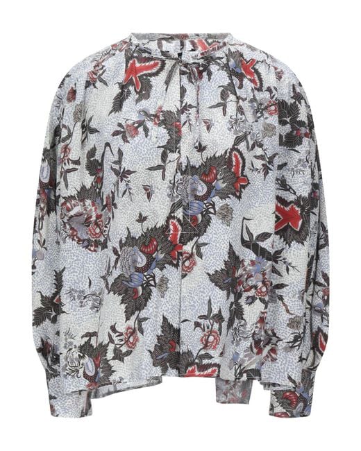 Isabel Marant Gray Top Silk, Elastane