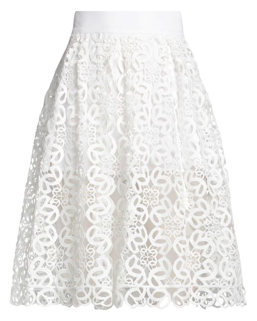 Elie Saab White Mini Skirt