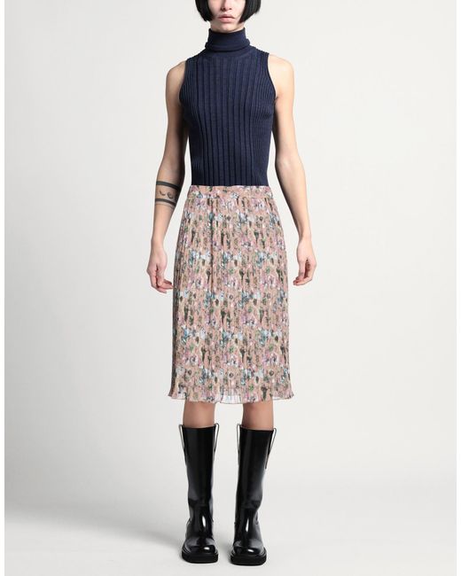 Camicettasnob Brown Midi Skirt Polyester