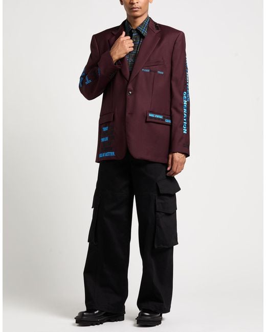 Vetements Purple Blazer Wool for men