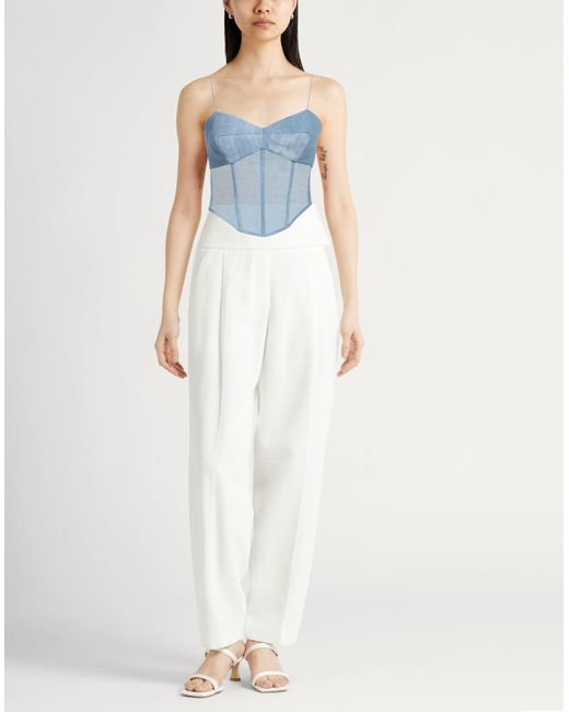 Ermanno Scervino Blue Top Viscose, Polyamide