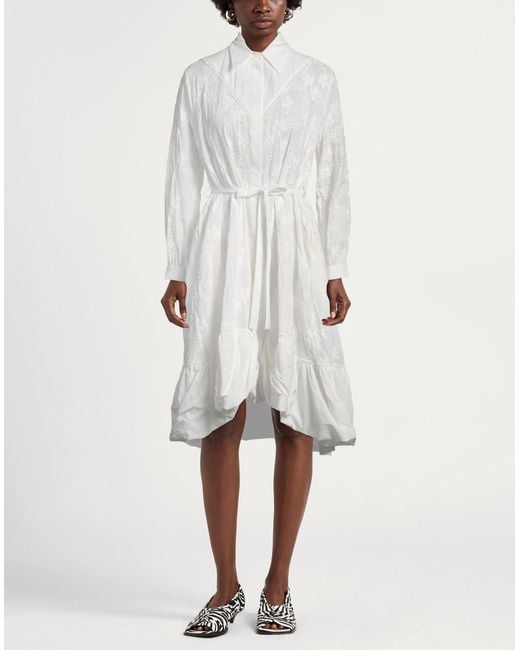 Robe midi High en coloris White