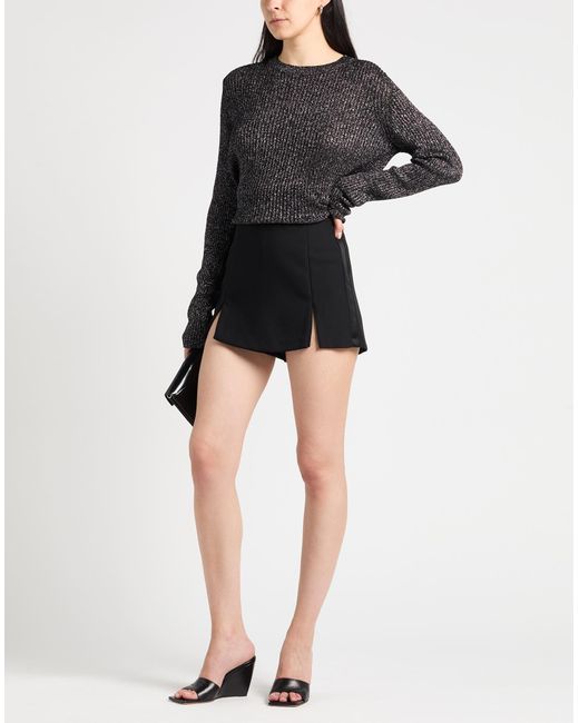 Soallure Black Shorts & Bermuda Shorts Polyester