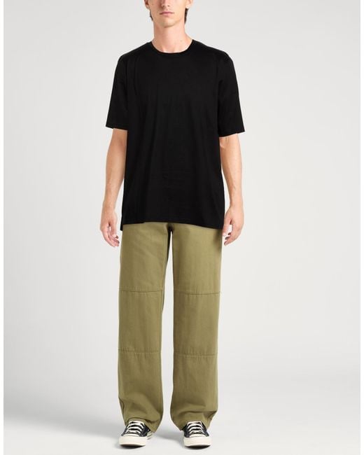 Alpha Studio Black T-Shirt Cotton for men