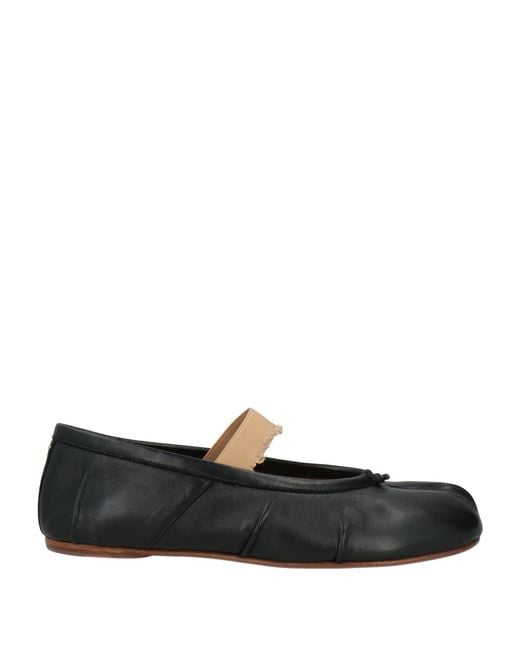 Maison Margiela Black Ballet Flats Leather