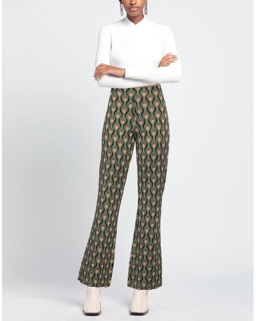 Maliparmi Green Pants Viscose, Polyester, Lurex