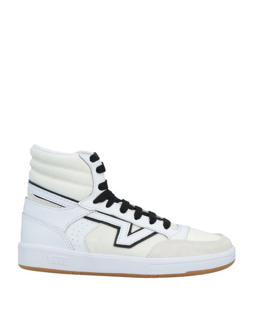 vans leather white trainers
