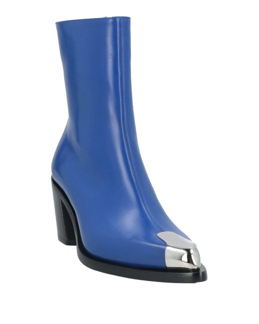 Alexander McQueen Blue Ankle Boots