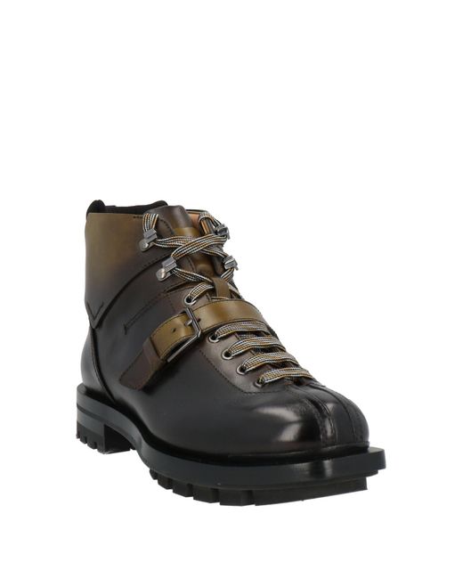 Santoni Black Ankle Boots for men