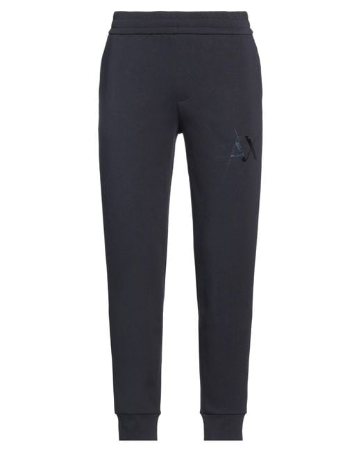 ARMANI EXCHANGE Blue Midnight Pants Cotton, Polyester, Elastane for men