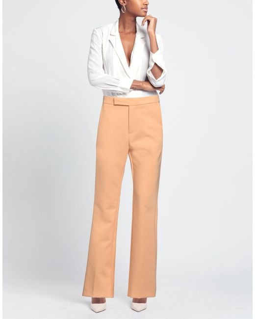 Isabelle Blanche Natural Pants Polyester, Viscose, Elastane