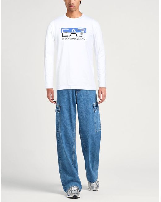 EA7 White T-Shirts for men